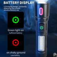 Lampe torche LED 30W en alliage d'aluminium, rechargeable USB Type-C, IP66, pour camping, vente en gros, 1000m