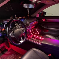 Kit d'éclairage d'ambiance pour voiture 10e génération, 20 ou 24 lumières, 64 couleurs, contrôle par application sur écran pour Honda Accord berline 2018-2020