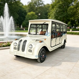 Mejor Precio, Vehículo Turístico Eléctrico Clásico Blanco para 11 Pasajeros, Auto Retro Vintage para Turismo con Batería de Litio - Product Image 4