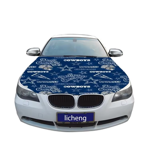 芝加哥熊旗汽车发动机罩盖3.3x5ft 5x7ft 100% 聚酯纤维，发动机弹性织物可水洗汽车发动机罩旗帜 - Product Image 3