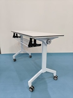 Table de formation pliable au design moderne, très prisée des jeunes, grande et petite, mobilier de bureau, salle de réunion, en métal blanc