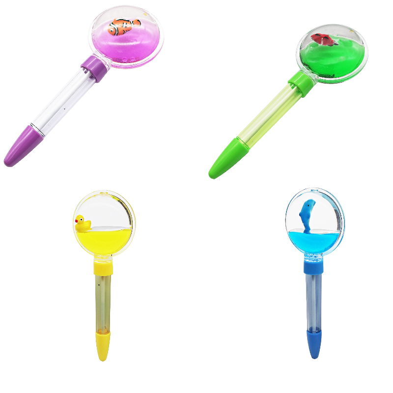 Wholesale Cheap 0.35Mm School Cute Ballpoint Pens Flowing Liquid Floats Cartoon Fish Animals Pen Set