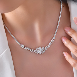 Nueva joyería de moda de lujo, collar de plata esterlina, traje de zircornia cúbica, regalos de boda, fiesta para mujer - Product Image 6
