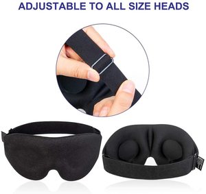 หน้ากากปิดตาสำหรับนอนหลับพักผ่อน3D มืดสนิทนุ่มสบายปรับได้อย่างอิสระสำหรับการเดินทาง - Product Image 4
