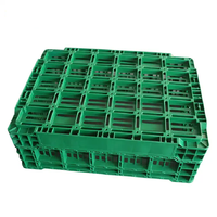 Uni-Silent LK403014W Panier pliable en plastique empilable Récipient pliable avec style en maille pour le stockage des fruits de mer et légumes
