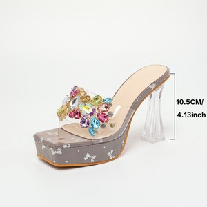 Plate-forme imperméable <span class=keywords><strong>diamant</strong></span> d'eau nouvelles chaussures de boîte de nuit épaisses à talons hauts, chaussures lumineuses pour femmes, chaussures de <span class=keywords><strong>danse</strong></span> de poteau de passerelle - Product Image 6