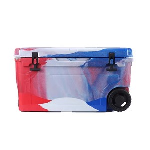 Glacière portable 55QT à roulettes en PE, durable, avec logo personnalisé, design rotomoulé moderne, étanche et isolée pour boissons et aliments - Product Image 5