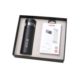 Modern Art Stainless Steel Silk Screen Printed <b>Tea</b>-Water Separation <b>Thermos</b> Cup Notebook Business Set Custom Logo Gift Box - Product Image 5