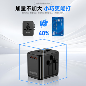 OULiYO Mini Travel <b>Adapter</b> 2AC 5 In 1 GaN PD 20W Fast Charging Universal <b>Plug</b> Converter - Product Image 4
