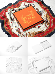 Sang Trọng Biểu Tượng Tùy Chỉnh Nắp Và Cơ Sở Giấy Bao Bì Bản Lề Khăn Các Tông Hộp Quà Tặng Cho Khăn - Product Image 3