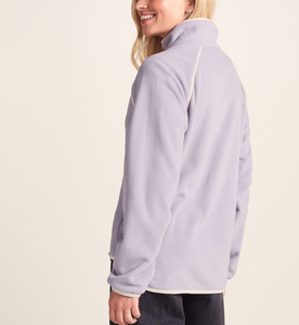 Chất Lượng Cao Hoa Oải Hương Lông Cừu Đứng Nửa Zip Hoodie <span class=keywords><strong>Kangaroo</strong></span> Túi Phụ Nữ Mùa Đông Mềm Mại Thoải Mái Áo Thun Áo Biểu Tượng Tùy Chỉnh - Product Image 3