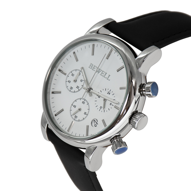OEM Stainless Steel Chronograph Quartz Watch 3 ATM Water Resistant Wrist Watch