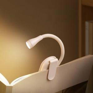 Mini lampes de lecture portables à clip, veilleuses rechargeables à intensité réglable pour chambre, protection oculaire, lampes de lecture LED à rotation 360° - Product Image 2