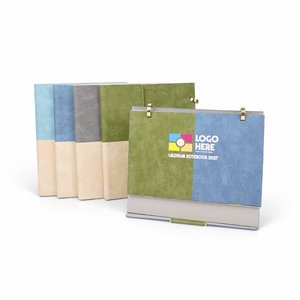 Business Planner Corporate Gift OEM Manufacturer Custom Logo PU Leather <b>Ring</b> <b>Binder</b> Desk Calendar Notebook Refillable 3 in 1 - Product Image 4