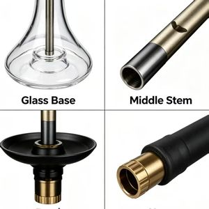 Cachimba Rusa de Vidrio Premium con Espejo, Estilo Moderno, Ecológica, Duradera, Humo Suave - Product Image 5