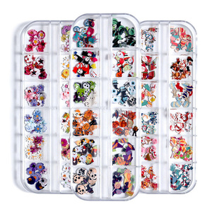 300 Piezas <span class=keywords><strong>de</strong></span> Calcomanías Decorativas <span class=keywords><strong>para</strong></span> <span class=keywords><strong>Uñas</strong></span> con <span class=keywords><strong>Diseño</strong></span> <span class=keywords><strong>de</strong></span> Calaveras Florales y Copos <span class=keywords><strong>de</strong></span> Nieve en 3D, <span class=keywords><strong>para</strong></span> Halloween y <span class=keywords><strong>Navidad</strong></span> - Product Image 3