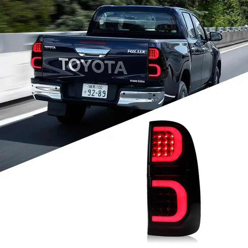 Lanterna traseira LED para carro com luz de corrida para Hilux Revo SR5 M70 M80 Acessórios para lâmpadas traseiras automotivas