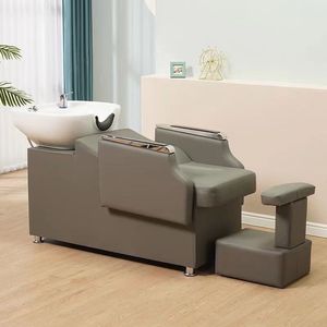 Chaises de salon de coiffure haut de gamme personnalisées, confortables, avec bol en céramique pour salon de coiffure et spa - Product Image 4