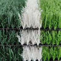 Meisen Grün-Roter Kunstrasen 20mm 25mm 30mm 35mm für Garten, Hof, Spielplatz, Outdoor, UV-beständig, Allwetter-Grünteppiche