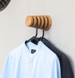 Customize Wholesale Wooden Wall <strong>Hooks</strong> <strong>Coat</strong> <strong>Hooks</strong> for Fabric Hat Bag Decoration <strong>Oak</strong> Beech Wood Wall Hangers Key Holders - Product Image 2