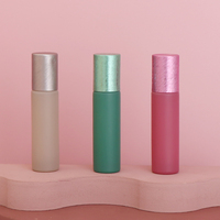 Botol Roll On Matte Rose Grey Green Grosir 10ml dengan Bola Roller Batu Permata dan Tutup Plastik