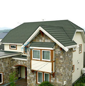 Écologique Économie D'énergie Ignifuge <span class=keywords><strong>Pierre</strong></span> Puce Feuilles De Toiture En Métal Tuiles Plates En Gros En Vrac - Product Image 3