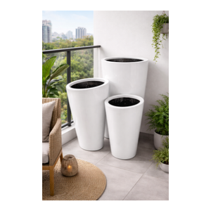 กระถางต้นไม้ไฟเบอร์กลาส ดีไซน์หรูหราทันสมัย ตกแต่งบ้านและสวน เป็นมิตรกับสิ่งแวดล้อม ทนทาน ราคาดีที่สุด - Product Image 1