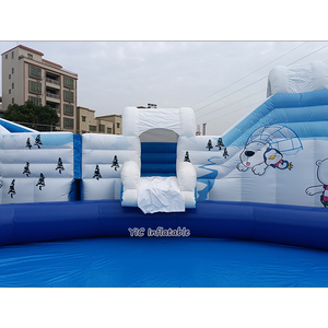 Parc aquatique gonflable commercial géant avec toboggan aquatique Ours polaire et grande piscine gonflable <span class=keywords><strong>pour</strong></span> divertissement en plein air - Product Image 6