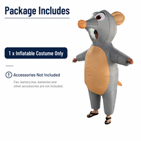 Costume gonflable de souris 2,4 m, étanche, prêt à être expédié, accessoire d'Halloween, achat en gros direct usine, fourniture pour fêtes en extérieur