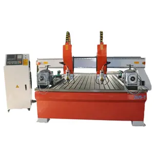 High production 4axis multi heads wood carving cnc router and rotary carpentry machines 2025