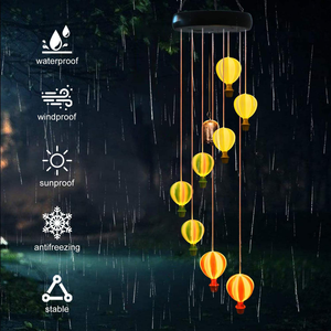 Éclairez la nuit de rêve dans le jardin avec des lampes à vent en forme de montgolfière à énergie solaire, ajoutez une touche de <span class=keywords><strong>conte</strong></span> de fées à votre cour - Product Image 3