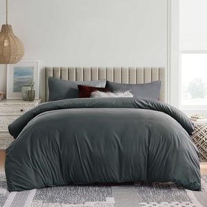 <span class=keywords><strong>Set</strong></span> di biancheria da letto di lusso biancheria da letto grigio colore 60 cotone vestibilità copripiumino e federe in stile moderno copripiumini - Product Image 2