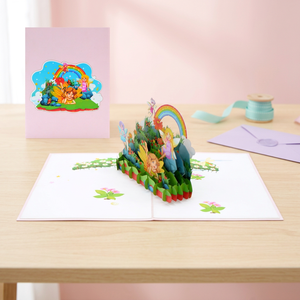 Meilleure Vente : Carte Pop-up 3D Jardin des Fées, Design Personnalisé, Artisanat en Papier Fait Main, Décoration d'Intérieur, Origine Vietnam, Pâques et Thanksgiving - Product Image 3
