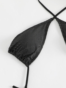 Extreme Sexy Noir Maillot De Bain Halter Maillot De Bain Femmes Strass <span class=keywords><strong>Bikini</strong></span> - Product Image 3