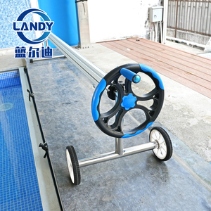<span class=keywords><strong>Enrouleur</strong></span> de bâche solaire portable en alliage d'aluminium Landy, installation facile, anti-UV, manuel, capacité de charge 50 kg, garantie 1 an pour piscines - Product Image 4