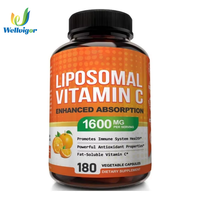 OEM ODM liposomal vitamina C 1600mg antioxidante alta absorción grasa Soluble ácido ascórbico suplementos vitamínicos absorción mejorada