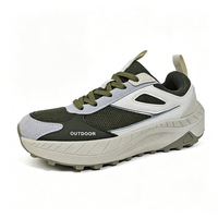 Chaussures de course tout-terrain respirantes pour hommes à bout large et semelle épaisse, prêtes à être expédiées