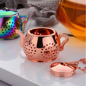 <span class=keywords><strong>Infuseur</strong></span> à thé créatif et mignon en forme de théière en acier inoxydable pour cuisine et bureau, avec filtre à thé en maille - Product Image 3