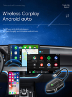 Adaptador Carplay 2 en 1 con Cable USB, Convierte Carplay con Cable a Inalámbrico, Plug & Play, para IOS y Android