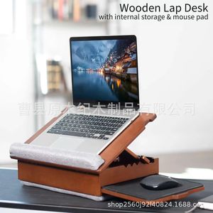 Wooden Lap <b>Desk</b> With Storage And Mouse Pad For Laptops <b>Portable</b> <b>Stand</b> - Product Image 1