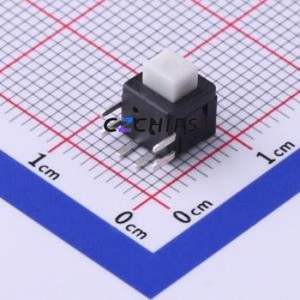 XKB5858-Z-E-75 Push Button Switch Through hole Component (THT) Switch Self-Locking Square Button Right Angle Insert 100mA - Product Image 1