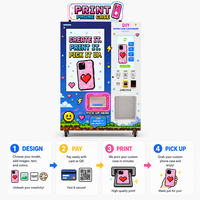 Máquina Expendedora de Fundas para Teléfonos Móviles con Pantalla Doble para Generar Ingresos, Máquina Personalizada para Fundas de Teléfono para Kiosco de Calle