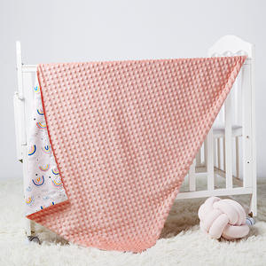 Soft Portable Minky Dotted Minky <strong>Blanket</strong> Custom Comfortable Bedding <strong>Baby</strong> <strong>Blanket</strong> for Kids - Product Image 1