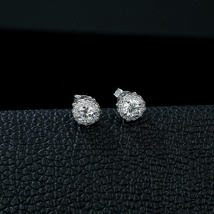 Women's Trendy Elegant 925 Silver Rhodium Plated Cultivated Diamond Pendant Earrings-Gift - Product Image 2