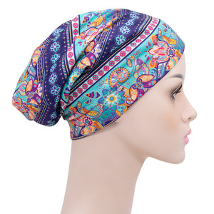 Nueva seda satén mujer Hijab turbante diadema banda elástica gorra deportes pesca fiesta playa apropiado adultos indio - Product Image 4