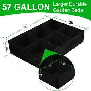 Sacs de culture en feutre réutilisables et durables à 4/6 compartiments, bacs de jardin surélevés avec poignées, pour intérieur et extérieur, jardinières de 10 gallons pour légumes et fleurs - Product Image 2