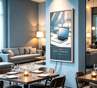 Écran publicitaire numérique mural de haute qualité 21,5 32 49 55 65 pouces, cadre d'affichage numérique 1080P LCD pour hôtel, commerce de détail et usage professionnel