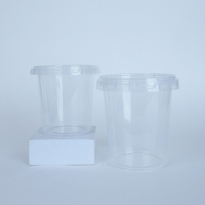 Vente en gros de seaux à fruits en plastique transparent pour aliments en PP de 1000ml personnalisés avec couvercles seau à thé aux fruits seau à dessert - Product Image 6