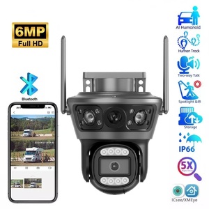 双镜头双屏4K 6MP安全摄像机新人工智能运动跟踪变焦PTZ 6MP高清摄像机安全摄像机Icsee - Product Image 5
