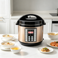 Cuisinière à pression électrique avec verrouillage de sécurité, multifonction, cuve intérieure antiadhésive, libération automatique de la pression